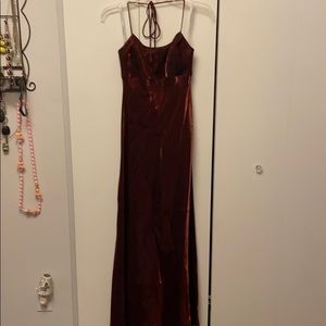 David’s Bridal Burgundy prom dress